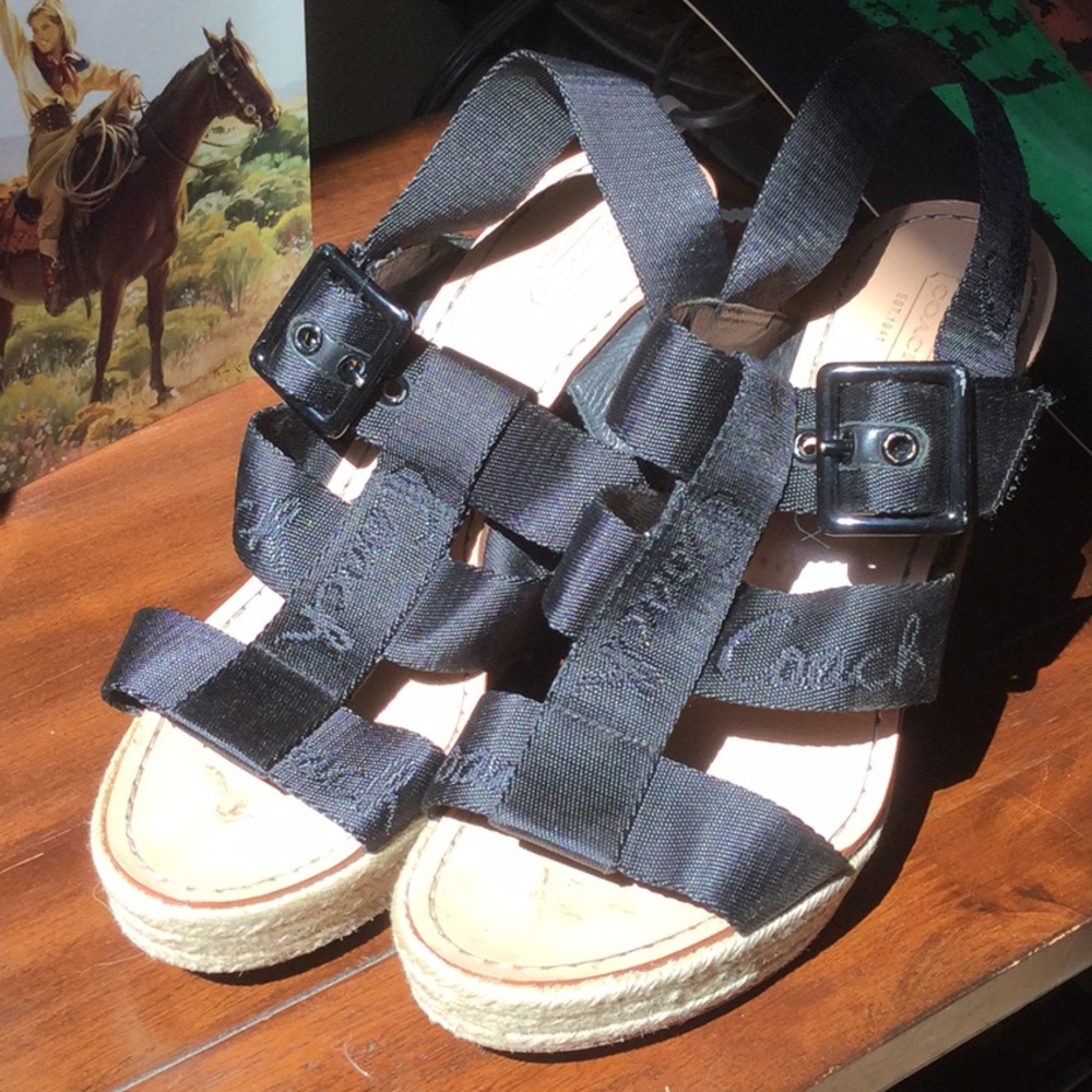 Coach sandal festival cowgirl rodeo chic Sunday brunch farmer’s market shoe heel - Picture 4 of 10